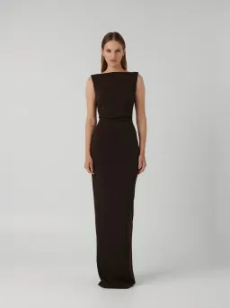 Effie Kats Verona Gown Coffee Size XS / AU 6-8 for rent on The Volte - image 1