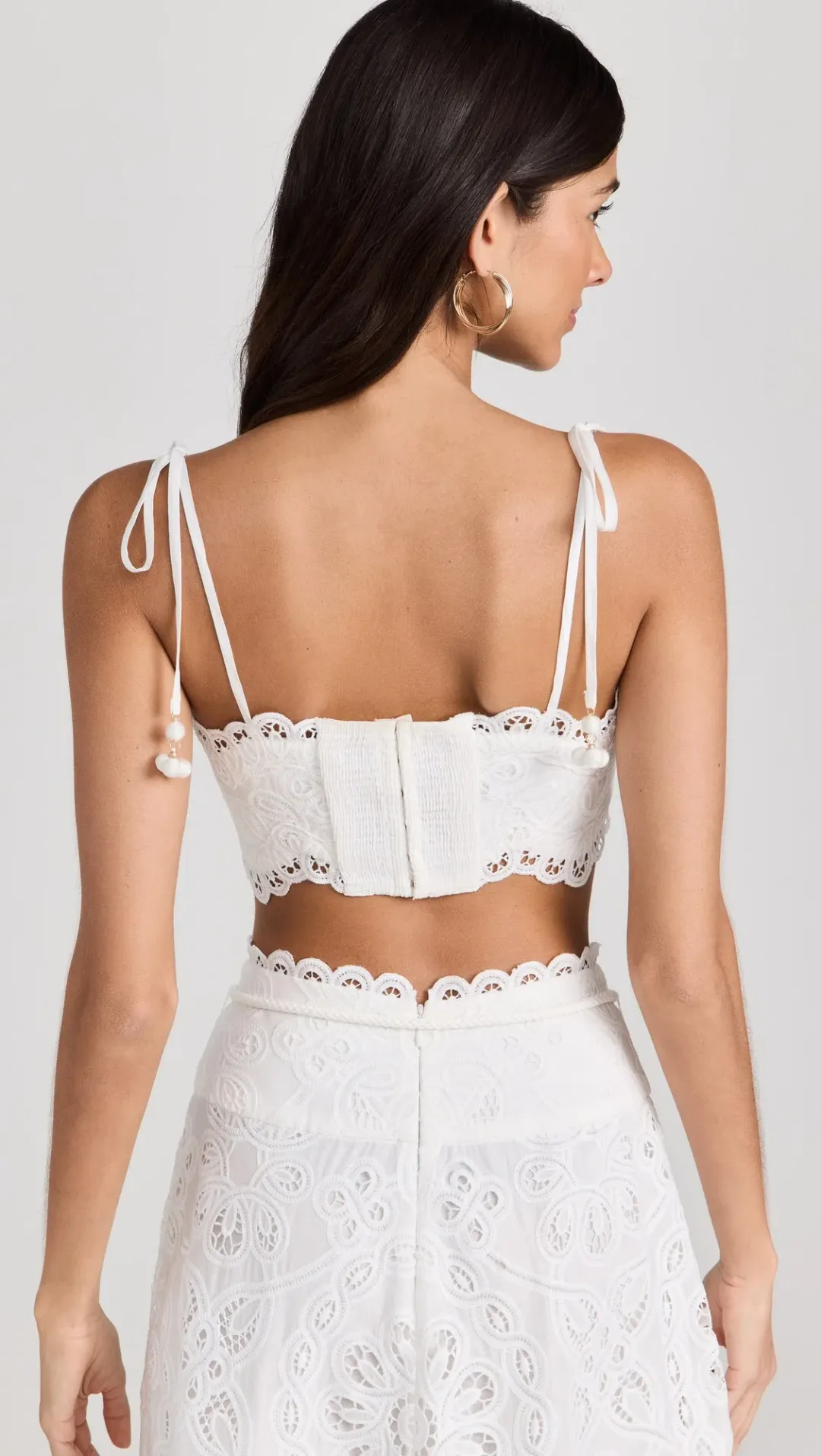 Zimmermann Ottie Embroidered Bodice & Flared Skirt Set Ivory Size 1 / AU 10 for rent on The Volte - main image