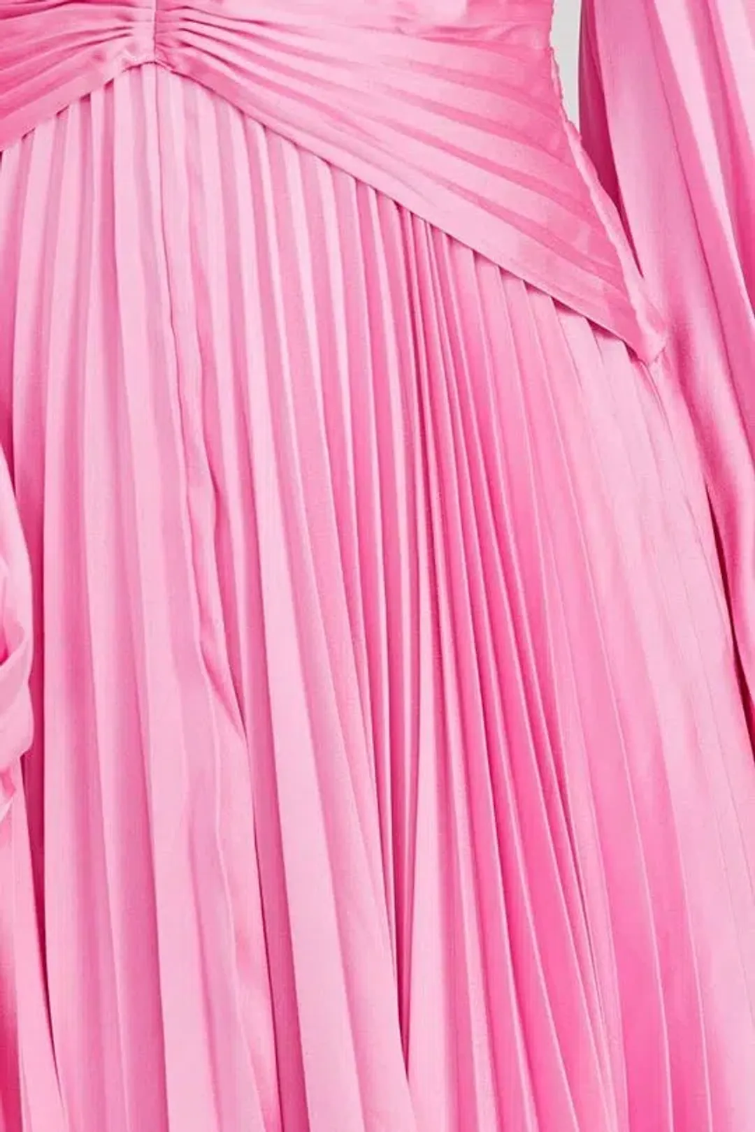 Acler Palms Pleat Dress Confetti Pink Size 8 for rent on The Volte - main image