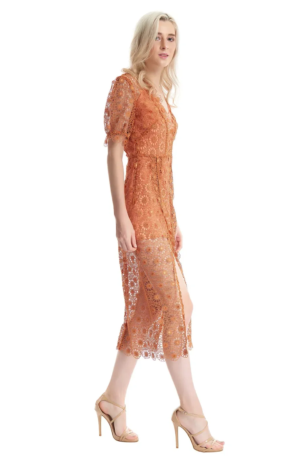 Alice McCall Californian Dream Midi Dress Orange Size 8 for rent on The Volte - main image