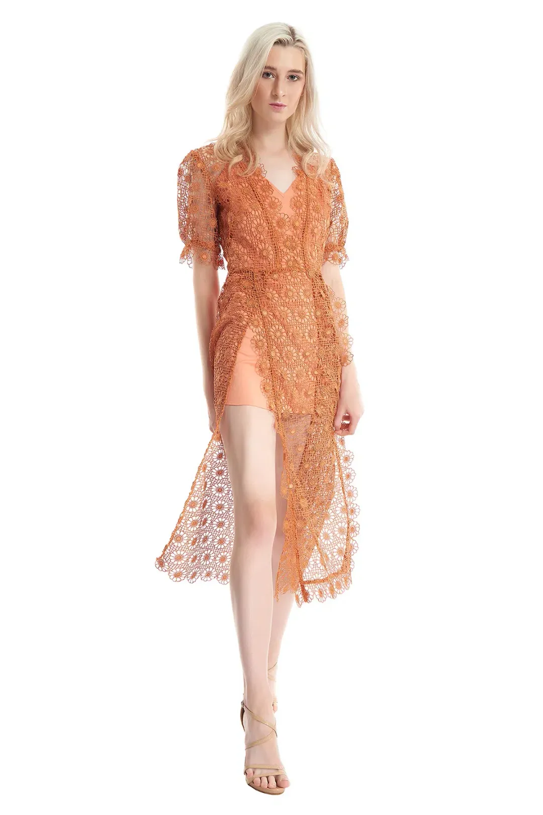 Alice McCall Californian Dream Midi Dress Orange Size 8 for rent on The Volte - main image