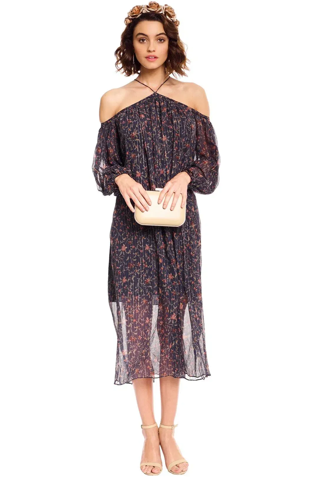 Zimmermann Havoc Suspend Midi Dress Paisley Floral Size 0 / AU 8 for rent on The Volte - main image