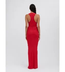 Christopher Esber Vivenda Drape Front Dress Watermelon Size 8 for rent on The Volte - image 3