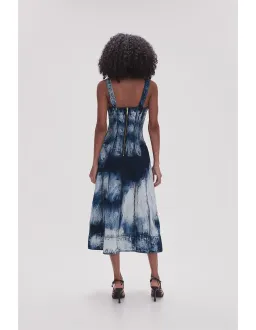 Aje Enigma Denim Midi Dress Print Size 6 for rent on The Volte - image 3