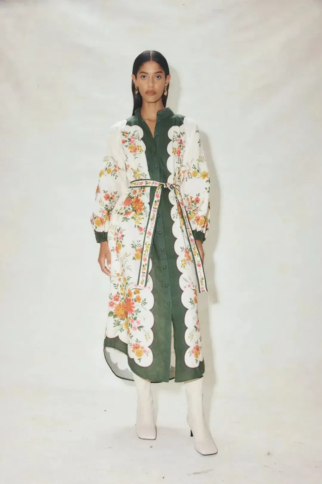 Alemais Elisabetta Shirtdress Multi Print Size 12 for rent on The Volte - main image