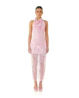 Eliya The Label Laura Midi Dress Pink Size 10 for rent on The Volte - image 1