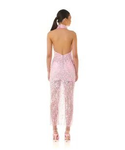 Eliya The Label Laura Midi Dress Pink Size 10 for rent on The Volte - image 2