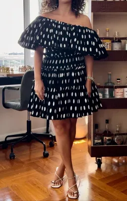 Sheike Carnival Mini Dress Black Polka Dot Size 10 for rent on The Volte - image 2