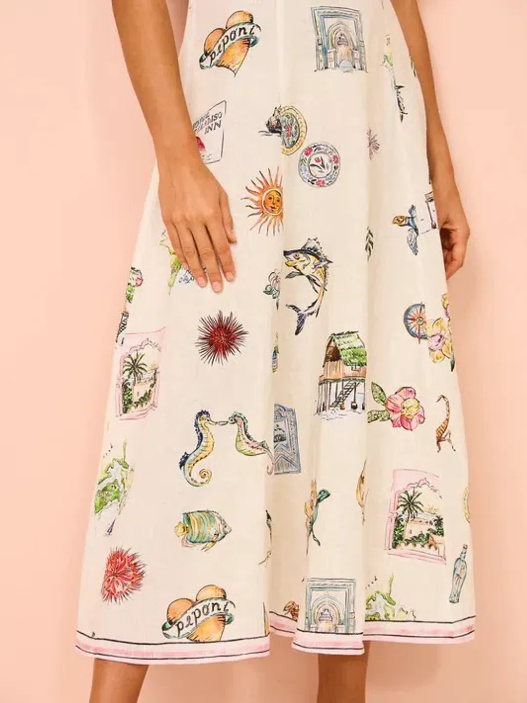 Alemais Sunset Midi Dress Print Size 10 for rent on The Volte - main image