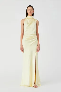 Misha Constantina Gown in Soft Gold Size 6 for rent on The Volte - image 1