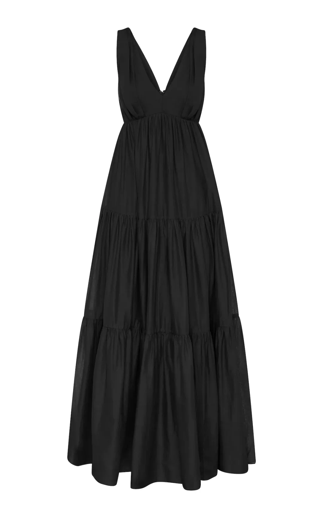 Aje Unending Tiered Cotton Maxi Dress Black Size 6 for rent on The Volte - main image