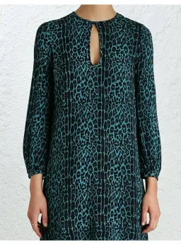 Zimmermann Esplanade Teardrop Shift Dress in Leopard Print Size 1 / AU 10 for rent on The Volte - image 4