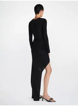Dion Lee Gathered Bolt Long Sleeve Dress Black Size AU 8 for rent on The Volte - image 5