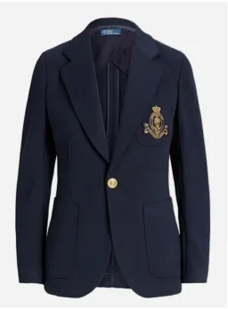 Ralph Lauren Crested Cotton Blazer Navy Size AU 6 for rent on The Volte - image 7