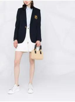 Ralph Lauren Crested Cotton Blazer Navy Size AU 6 for rent on The Volte - image 1