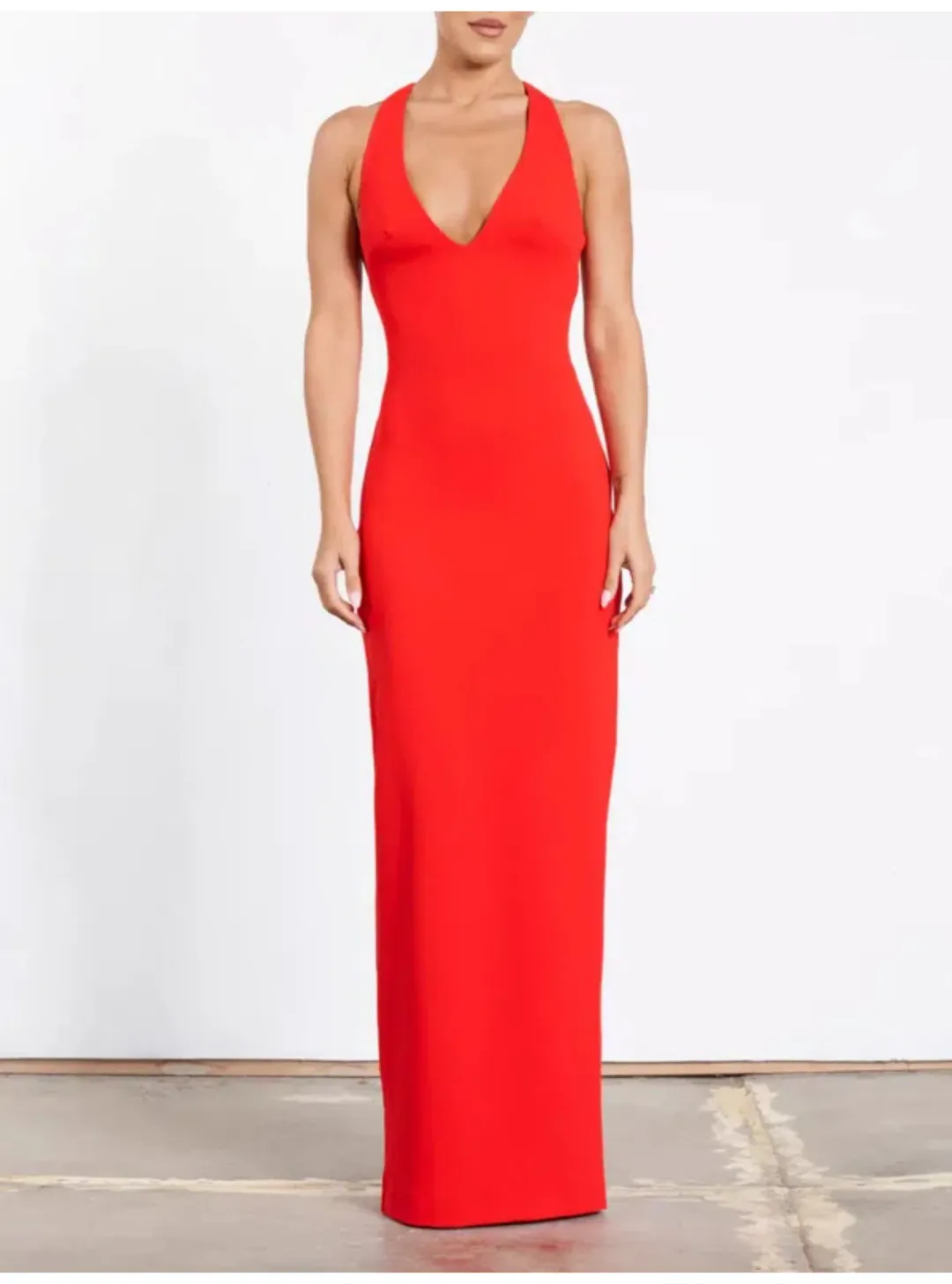 Effie Kats Eiza Gown Cherry Red Size AU 10 for rent on The Volte - main image