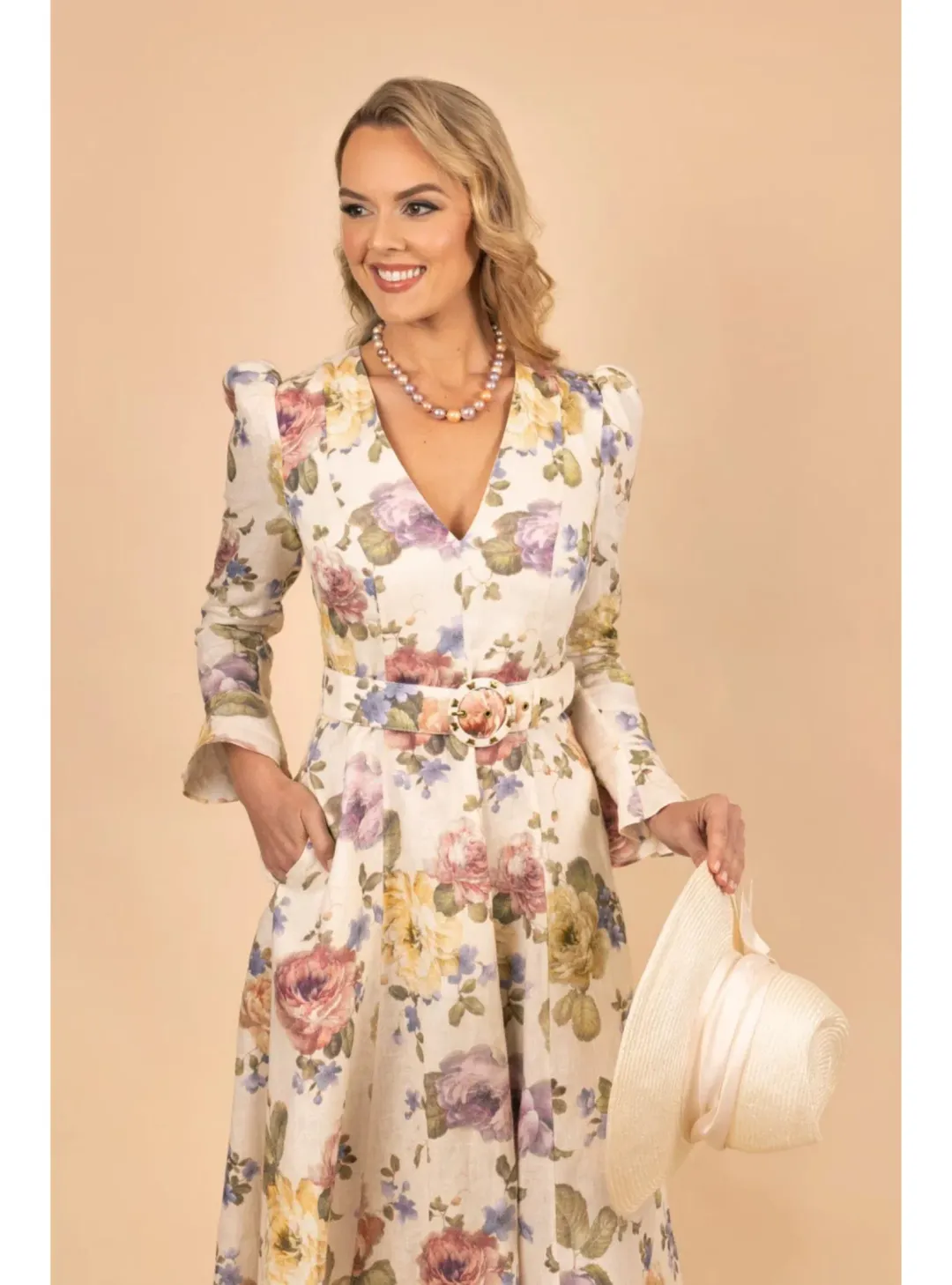 Zimmermann Luminosity Midi Dress Multi Floral Print Size 0P / AU 6 for rent on The Volte - main image
