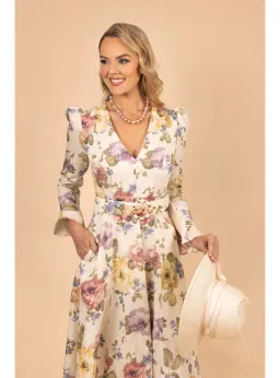 Zimmermann Luminosity Midi Dress Multi Floral Print Size 0P / AU 6 for rent on The Volte - image 3
