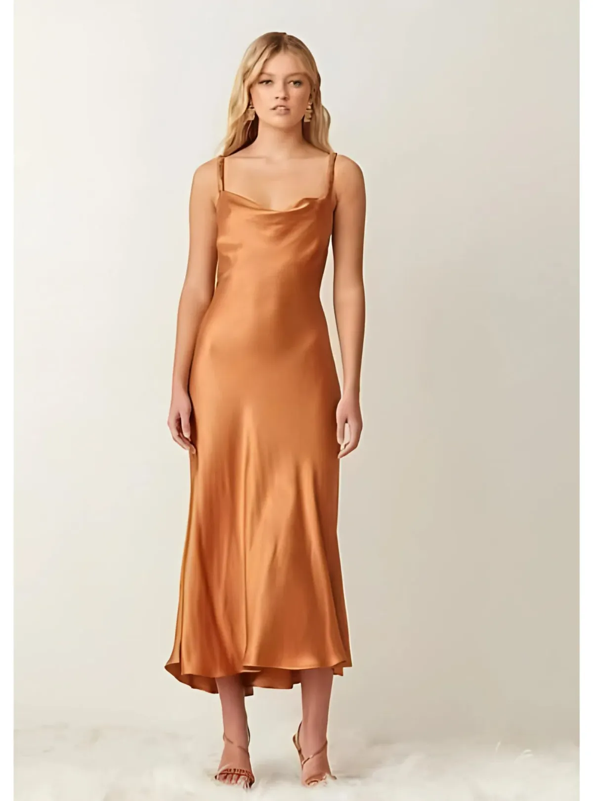 Bec & Bridge Lani Midi Dress Burnt Caramel Size AU 6 for rent on The Volte - main image