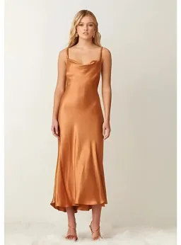 Bec & Bridge Lani Midi Dress Burnt Caramel Size AU 6 for rent on The Volte - image 1