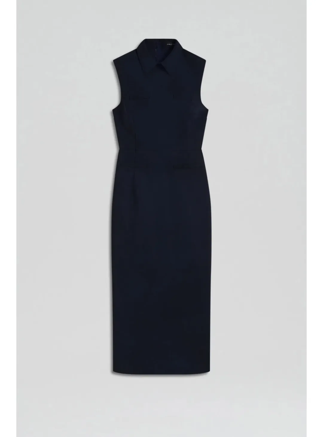 Scanlan Theodore Scuba Pencil Dress Navy Size AU 6 for rent on The Volte - main image