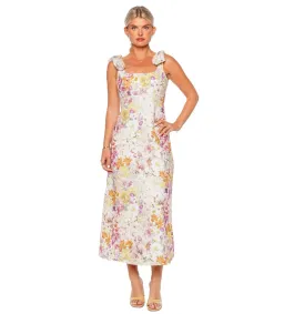 Zimmermann The Harmony Tie Shoulder Midi in Kaleidoscope Garden Size 10 for rent on The Volte - image 1