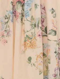 Zimmermann Halliday Scallop Midi Dress in Cream Watercolour Floral Size 10 for rent on The Volte - image 5