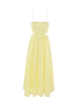 Zimmermann Halliday Scallop Midi Dress Yellow Size 1 / AU 10 for rent on The Volte - image 3