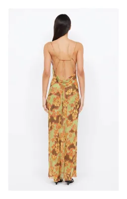 Bec & Bridge Drew Split Maxi Dress Hibiscus Patchwork Size 6 for rent on The Volte - image 3