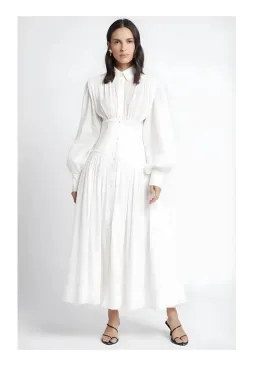 Aje Utopia Long Sleeve Dress Ivory Size 4 for rent on The Volte - image 1