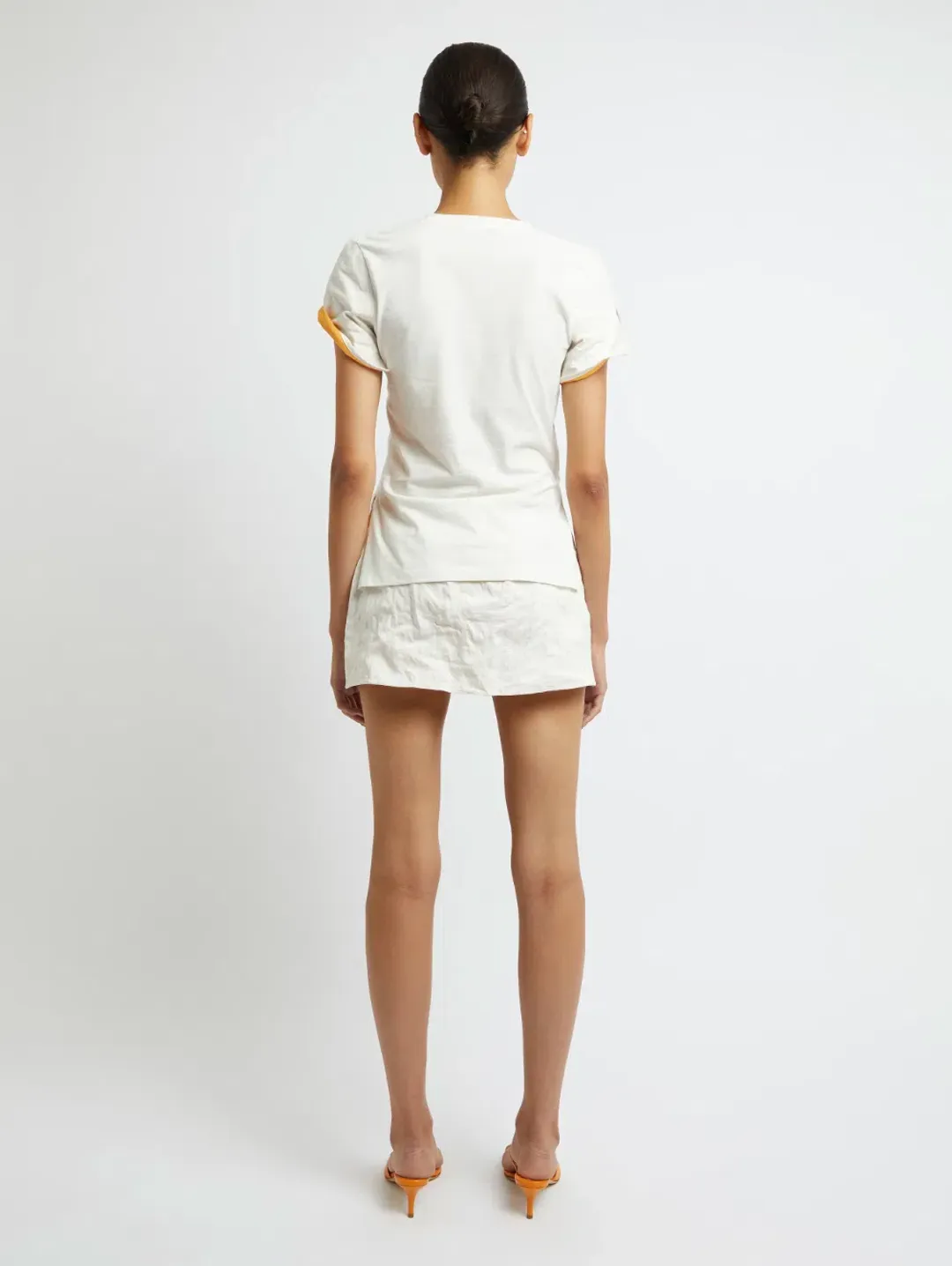 Christopher Esber Lost Souvenir Crushed Tee Size 8 & Mini Skirt Size 10 Print  for rent on The Volte - main image