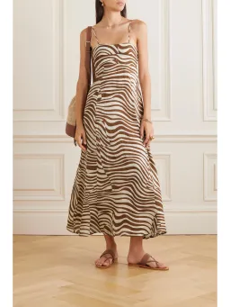 Faithfull the Brand Sorsal Midi Dress Print Size 8 for rent on The Volte - image 1