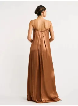 Shona Joy La Lune Column Maxi Dress in Almond Size AU 6 for rent on The Volte - image 2