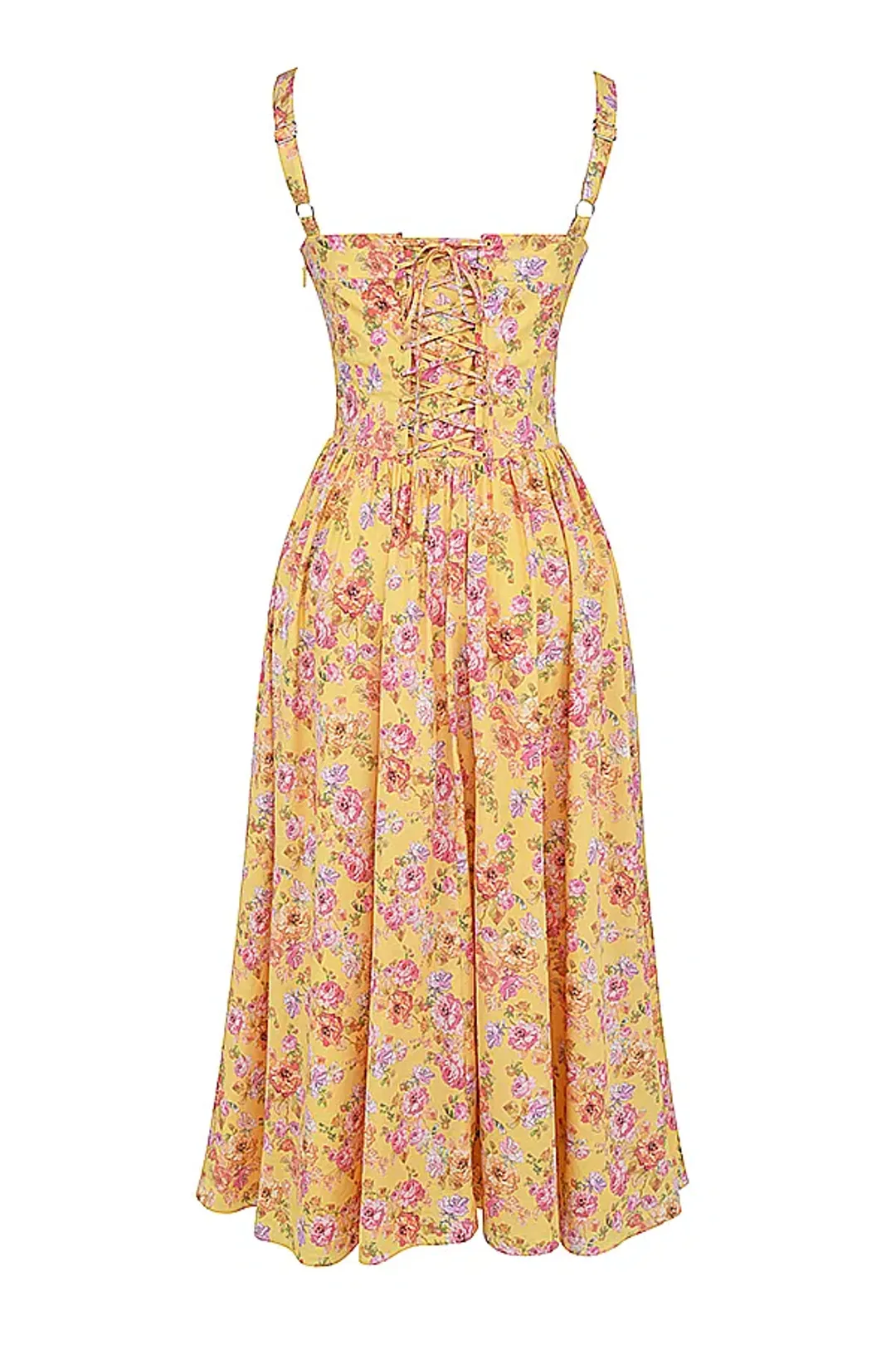 House of CB Tatiana Midi Dress Butter Floral Size S / AU 8 for rent on The Volte - main image
