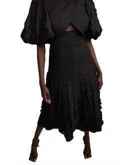 Acler Thurston Short Sleeve Midi Dress Black Size 8 for rent on The Volte - image 4