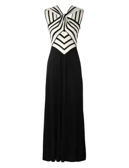 Zimmermann Natura Halter Neck Midi Dress Chevron Size 2 / AU 12  for rent on The Volte - image 4