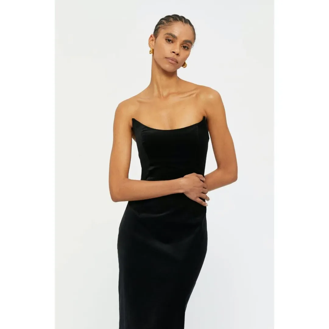 Ginger & Smart Soloist Strapless Gown Black Size AU 12 for rent on The Volte - main image