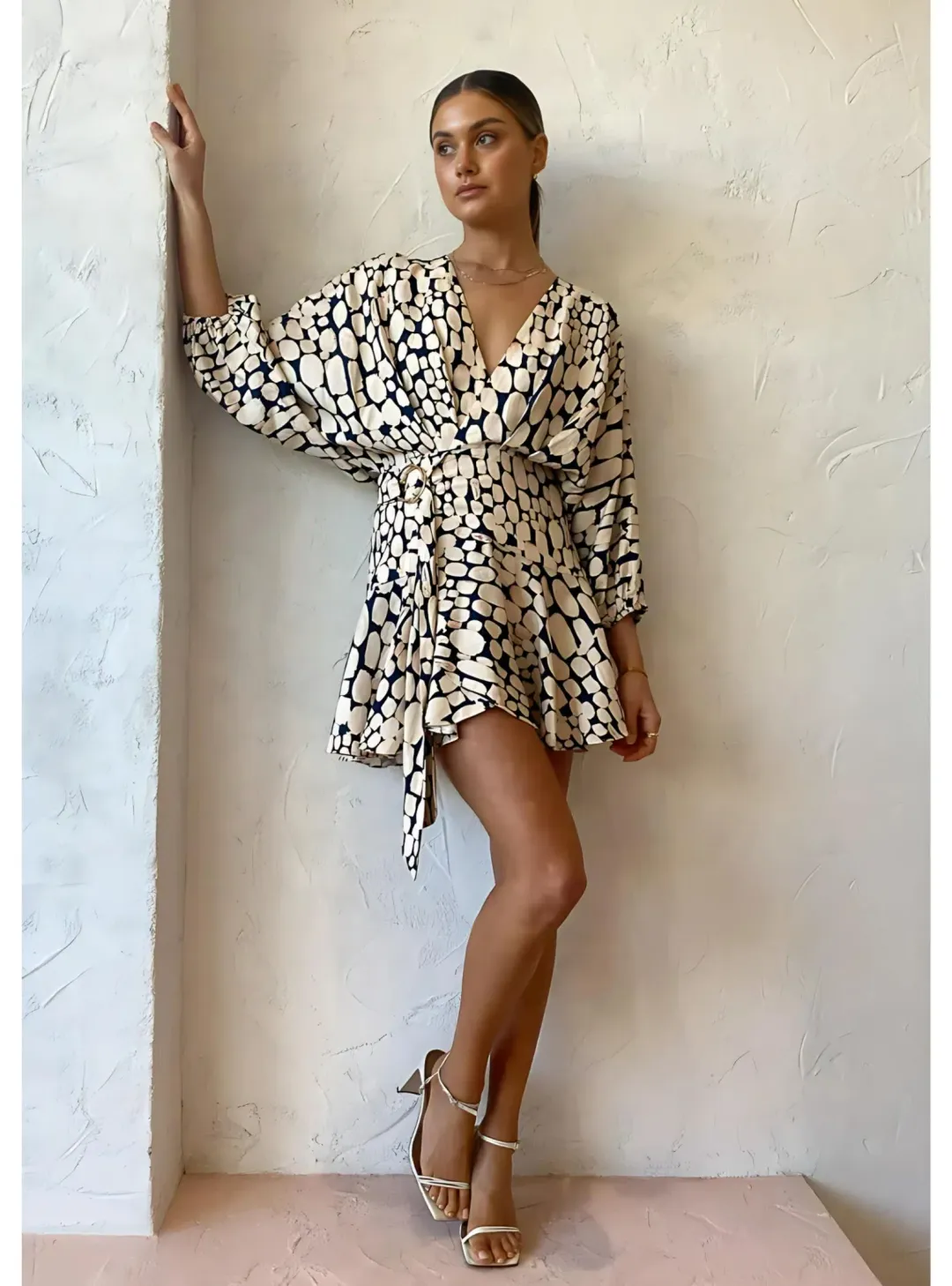 Significant Other Porto Dress Stone Print Size AU 10 for rent on The Volte - main image