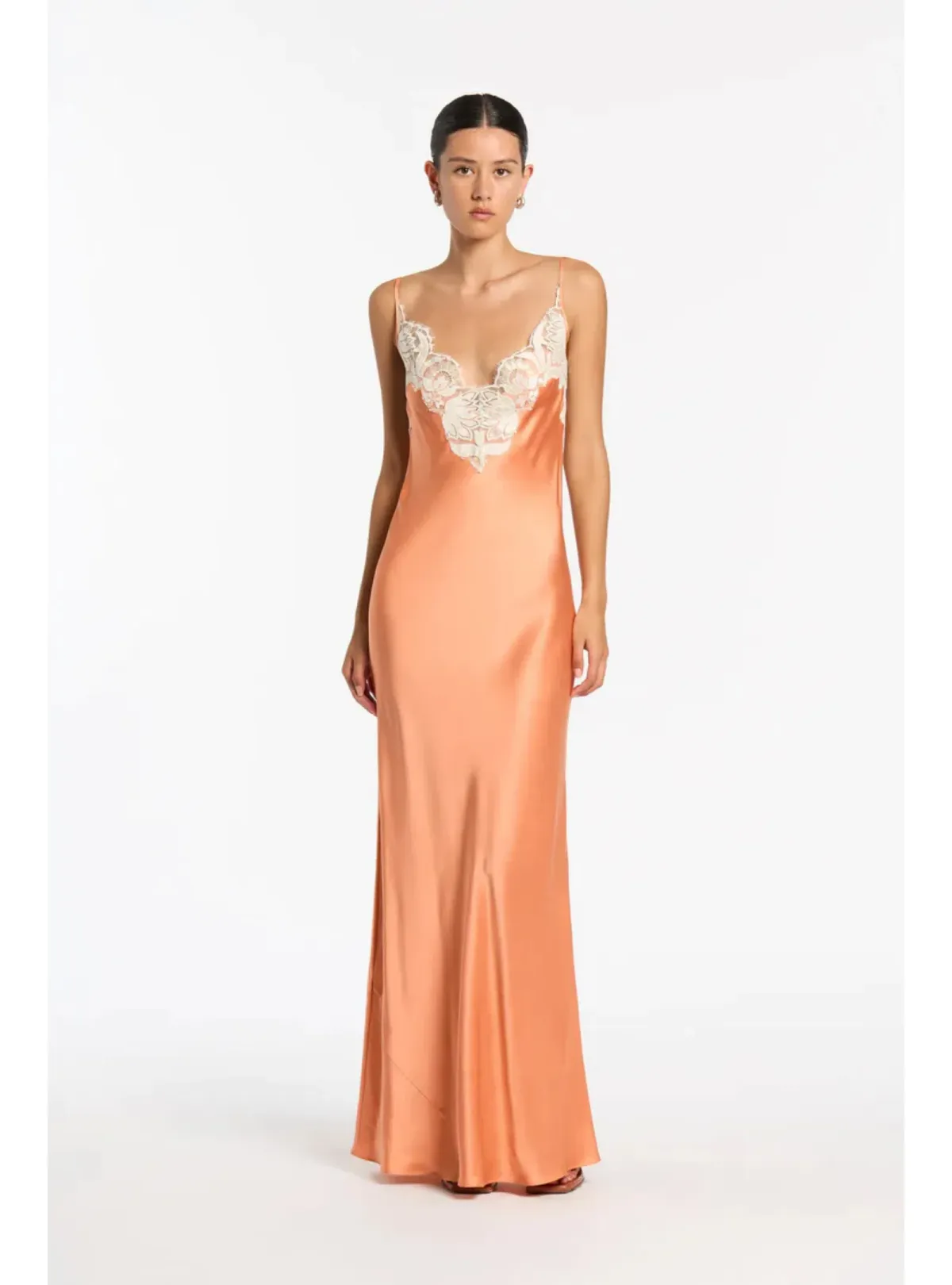 Sir the Label Danseurs Lace Slip Dress Peach Size 3 / AU 12 for rent on The Volte - main image