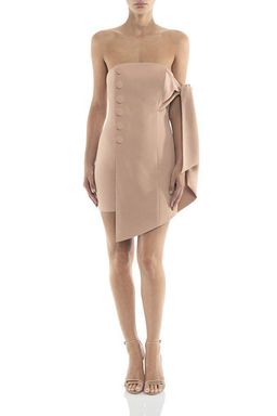MISHA Zora Mini Dress Nude Size 6/XS for rent on The Volte - image 1