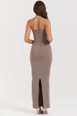 House of CB Lucia Strapless Corset Maxi Dress Taupe Size M / AU 10 Regular Bust Cup for rent on The Volte - image 2