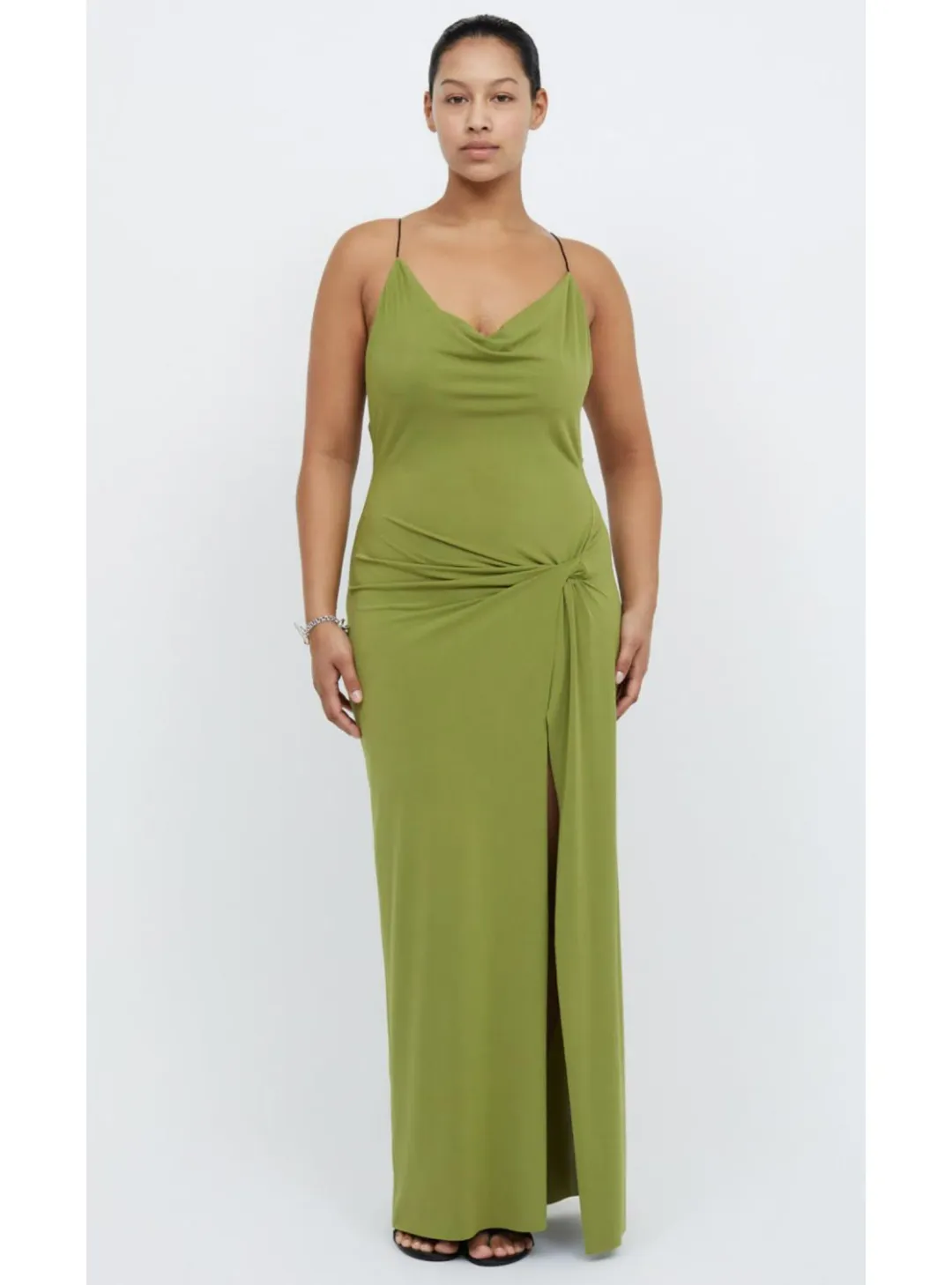Bec & Bridge Myla Cowl Maxi Dress Fern Green Size AU 8 for rent on The Volte - main image