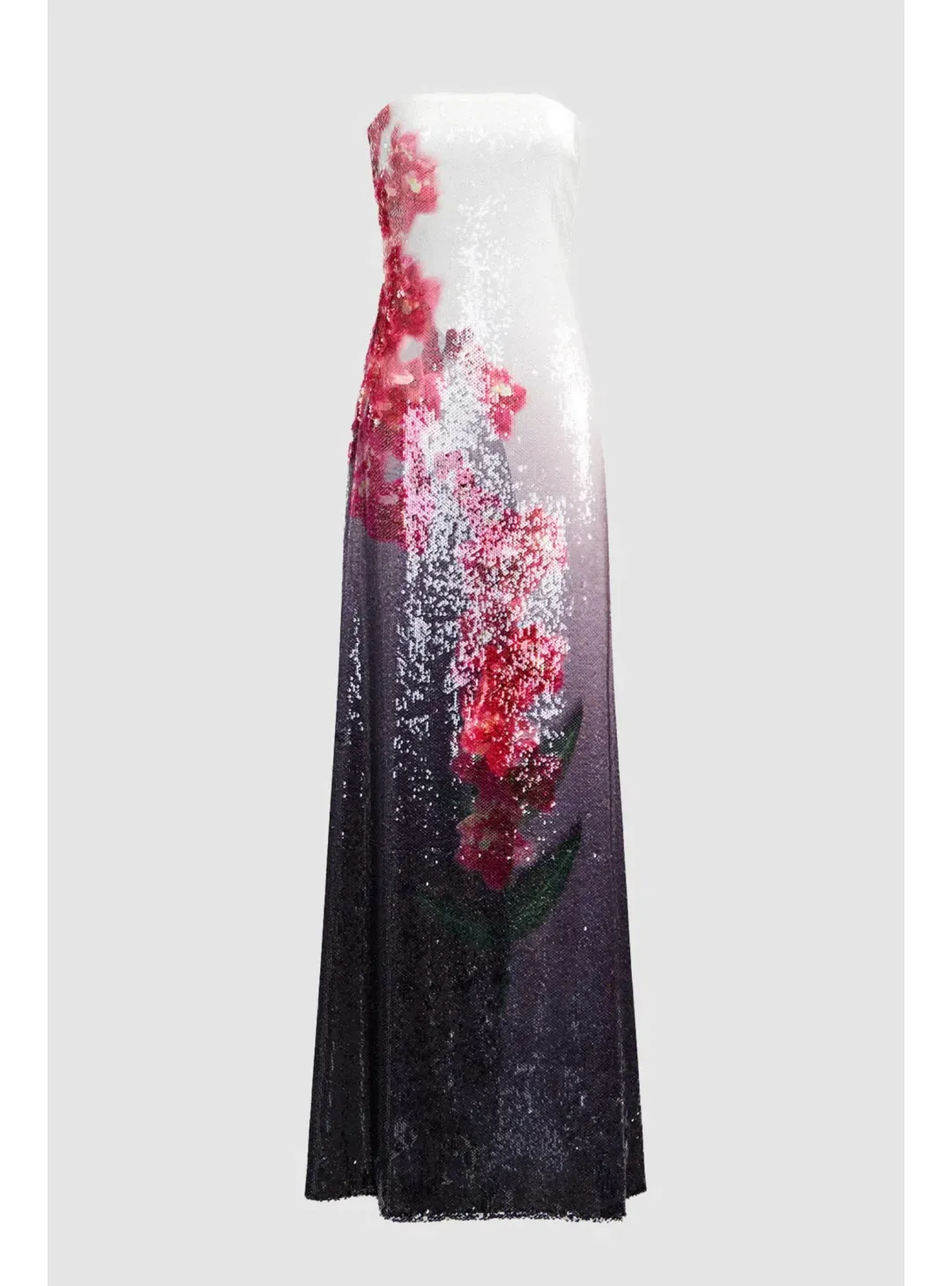 Halston Spencer Sequin Strapless Maxi Dress in Multi Size AU 8 for rent on The Volte - main image