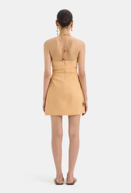 Sir the Label Antonia Beaded Mini Dress Light Tan Size 0 / AU 6 for rent on The Volte - image 3