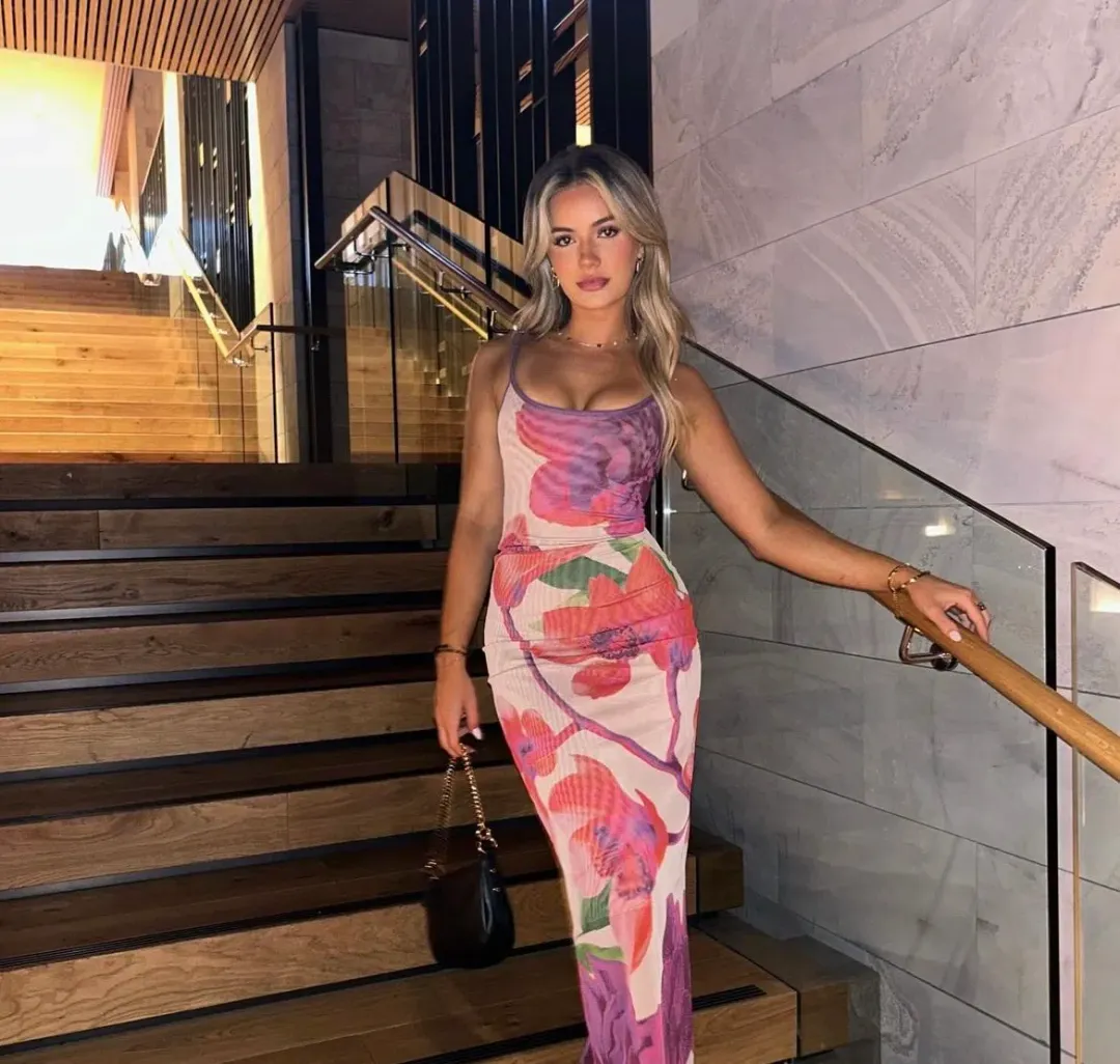 With Harper Lu Slip Dress Mesh Fuchsia Bloom Size 8 for rent on The Volte - main image