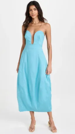 Cult Gaia Chiara Midi Dress Cabana Blue Size AU 6 (US 2) for rent on The Volte - image 2