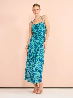 Hansen And Gretel Odessa Dress In Aqua Leaf Size L/AU 12 for rent on The Volte - image 1