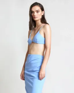 Bec and Bridge Noa Bralette and Midi Skirt Set Blue Size AU 6 for rent on The Volte - image 4