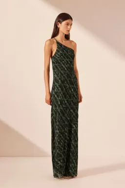 Shona Joy Remi One Shoulder Cowl Back Maxi Dress Remi Print Size 10 for rent on The Volte - image 2