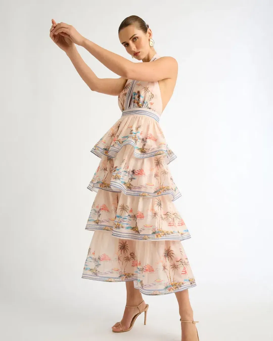 Sheike Riviera Max Dress Blush Pink Size 10 for rent on The Volte - main image